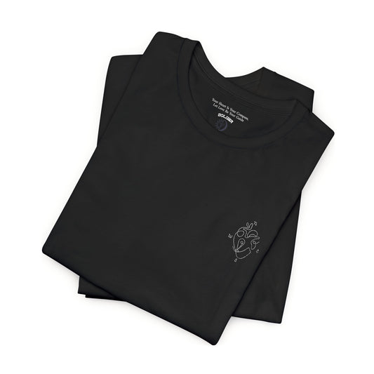 Heartled Jersey Short Sleeve Tee- Embroidery
