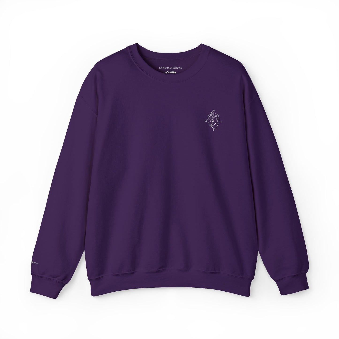 Heartled Crewneck Sweatshirt-Embroidery (Heavy Blend)