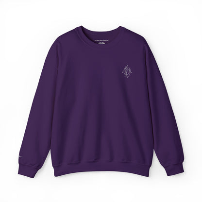 Heartled Crewneck Sweatshirt-Embroidery (Heavy Blend)
