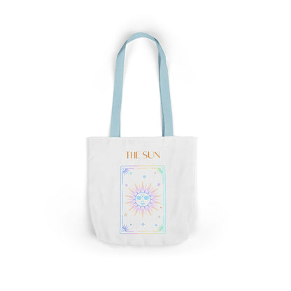 Iridescent Sun & Moon -Canvas Tote Bag, 5-Color Straps