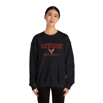 Divine University - Phoenix Rising Embroidery Crewneck Sweatshirt