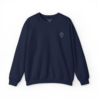 Heartled Crewneck Sweatshirt-Embroidery (Heavy Blend)