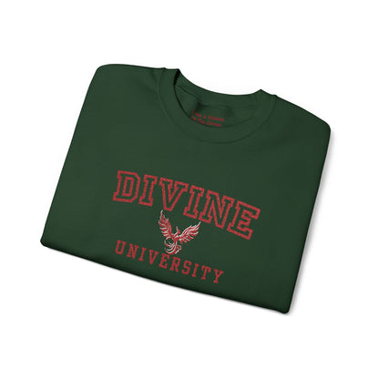 Divine University - Phoenix Rising Embroidery Crewneck Sweatshirt