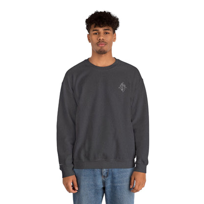 Heartled Crewneck Sweatshirt-Embroidery (Heavy Blend)