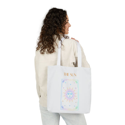 Iridescent Sun & Moon -Canvas Tote Bag, 5-Color Straps