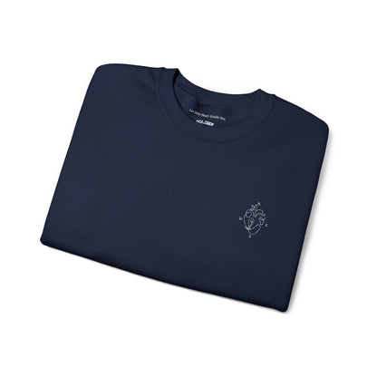 Heartled Crewneck Sweatshirt-Embroidery (Heavy Blend)