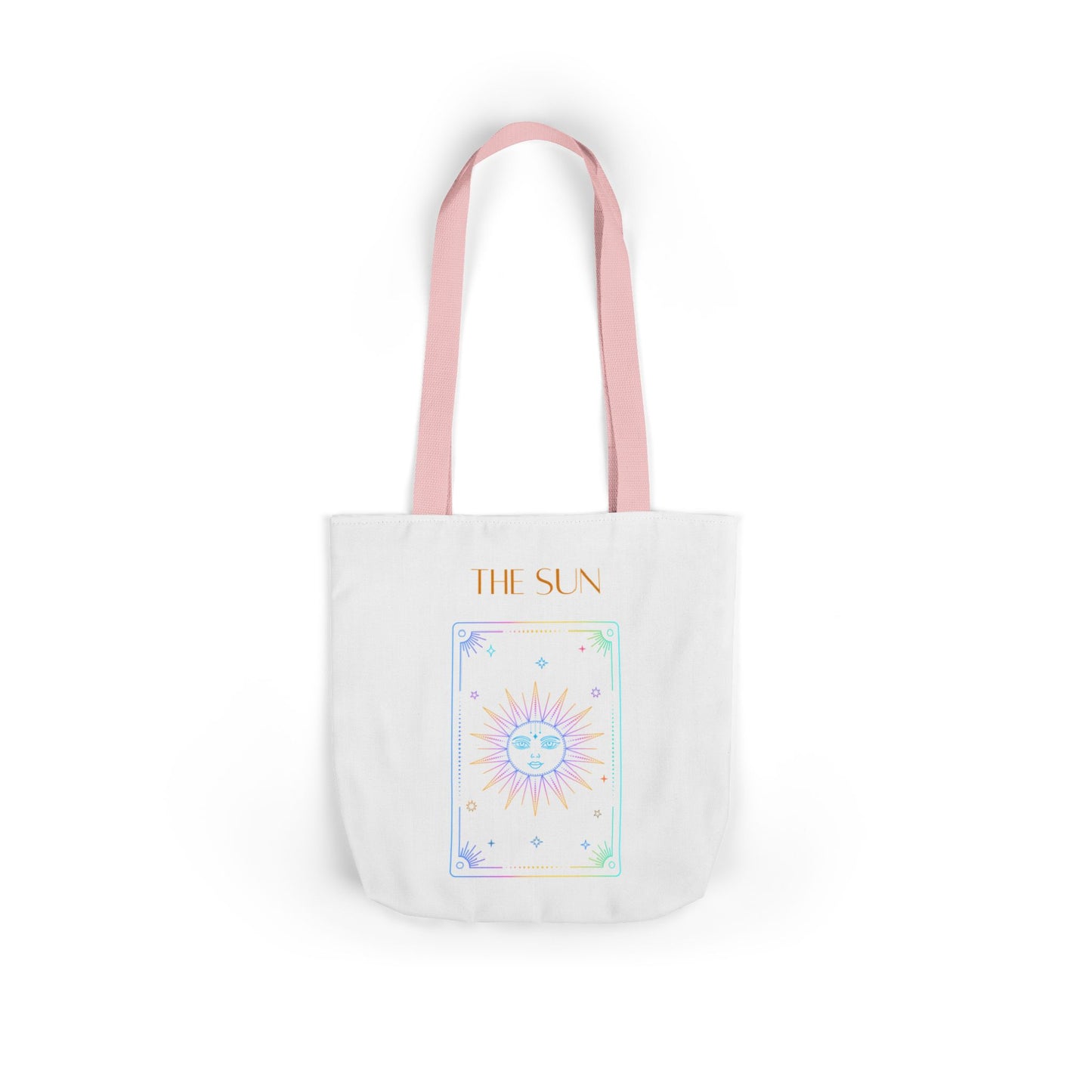 Iridescent Sun & Moon -Canvas Tote Bag, 5-Color Straps