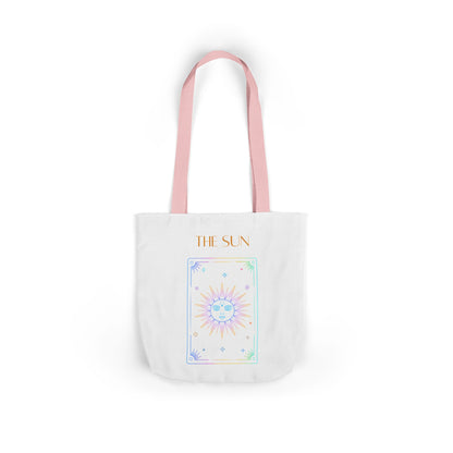 Iridescent Sun & Moon -Canvas Tote Bag, 5-Color Straps