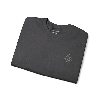 Heartled Crewneck Sweatshirt-Embroidery (Heavy Blend)