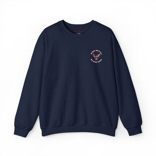 Phoenix Rising Embroidery Crewneck - Cozy Unisex Sweatshirt - Comfortable Crewneck for All Seasons, Perfect Gift for Friends, Stylish Casual Wear, Great for Fall and Winter