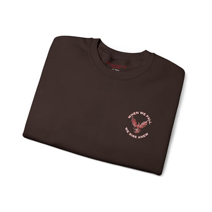 Phoenix Rising Embroidery Crewneck - Cozy Unisex Sweatshirt - Comfortable Crewneck for All Seasons, Perfect Gift for Friends, Stylish Casual Wear, Great for Fall and Winter