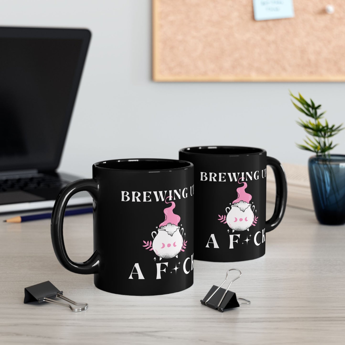 Brewing Up A F*ck Black Mug (11oz, 15oz)