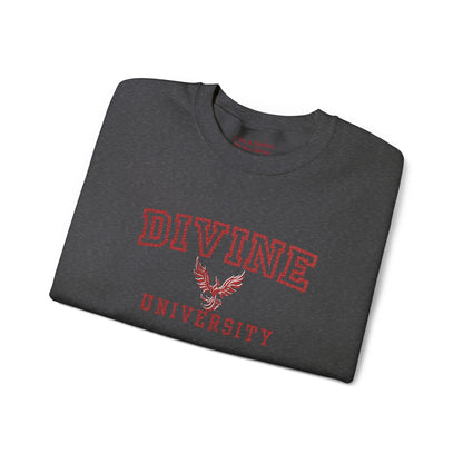 Divine University - Phoenix Rising Embroidery Crewneck Sweatshirt