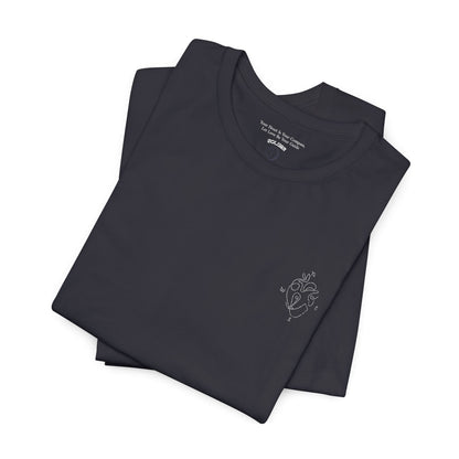 Heartled Jersey Short Sleeve Tee- Embroidery