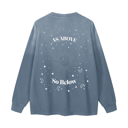 Gradient As Above So Below- Long Sleeve Tee