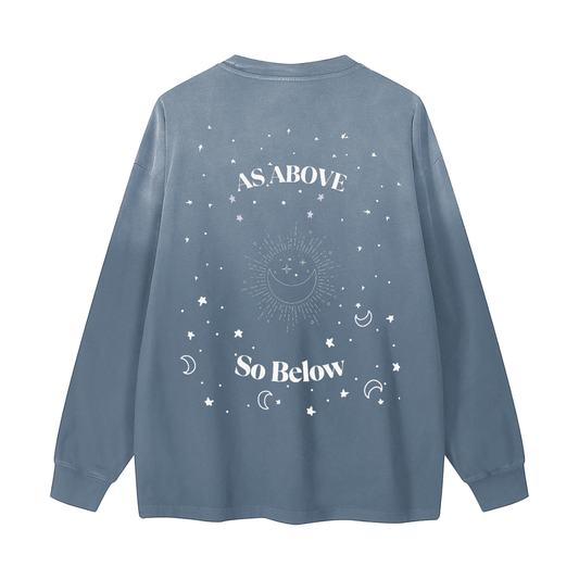 Gradient As Above So Below- Long Sleeve Tee