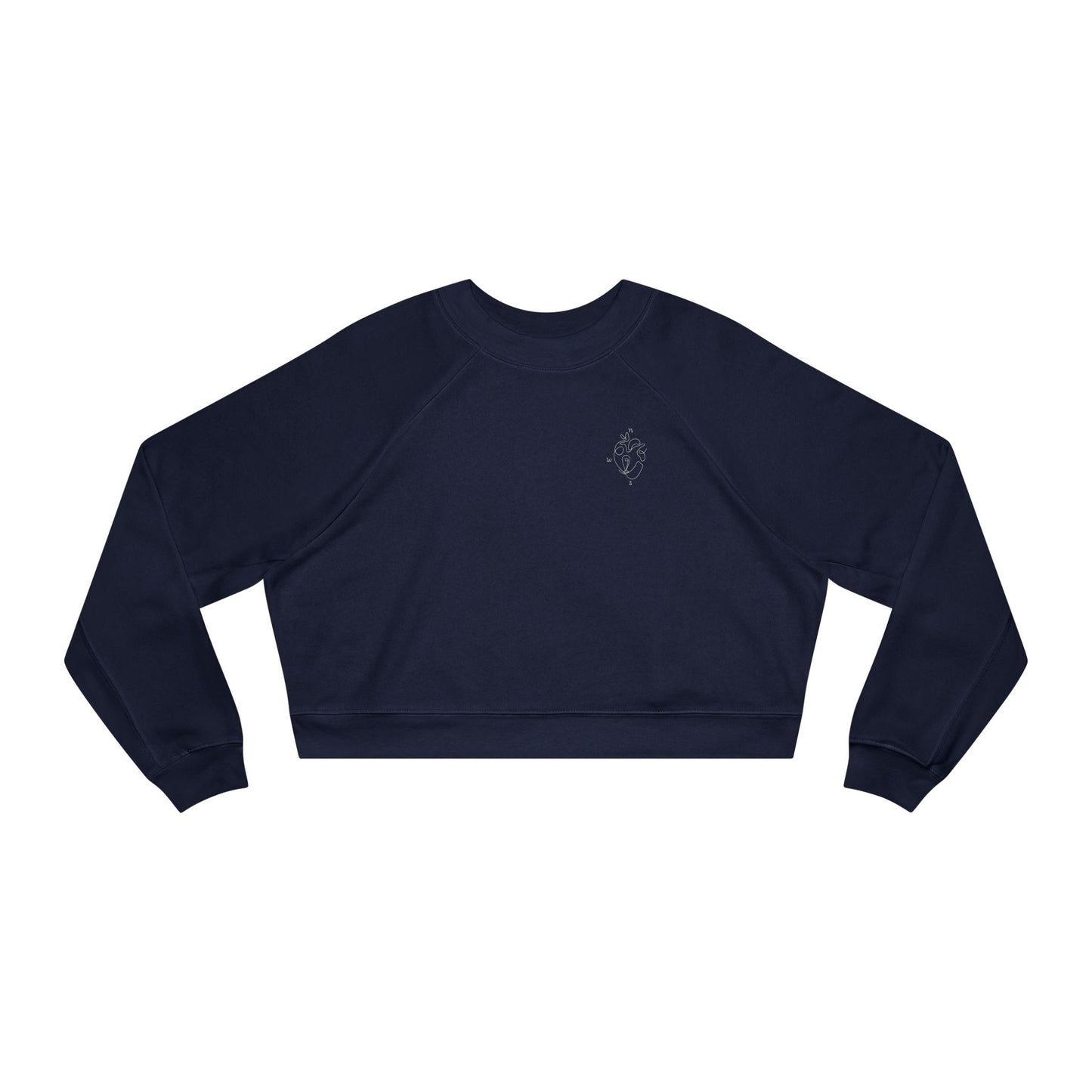 Heartled Cropped Fleece Pullover