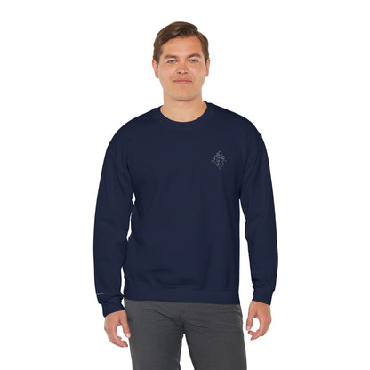 Heartled Crewneck Sweatshirt-Embroidery (Heavy Blend)