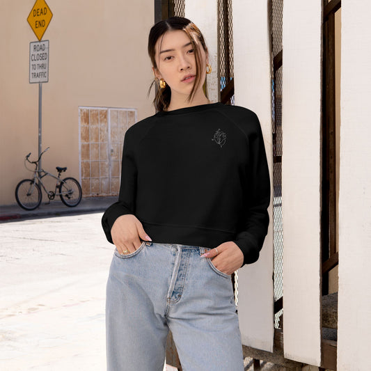 Heartled Cropped Fleece Pullover