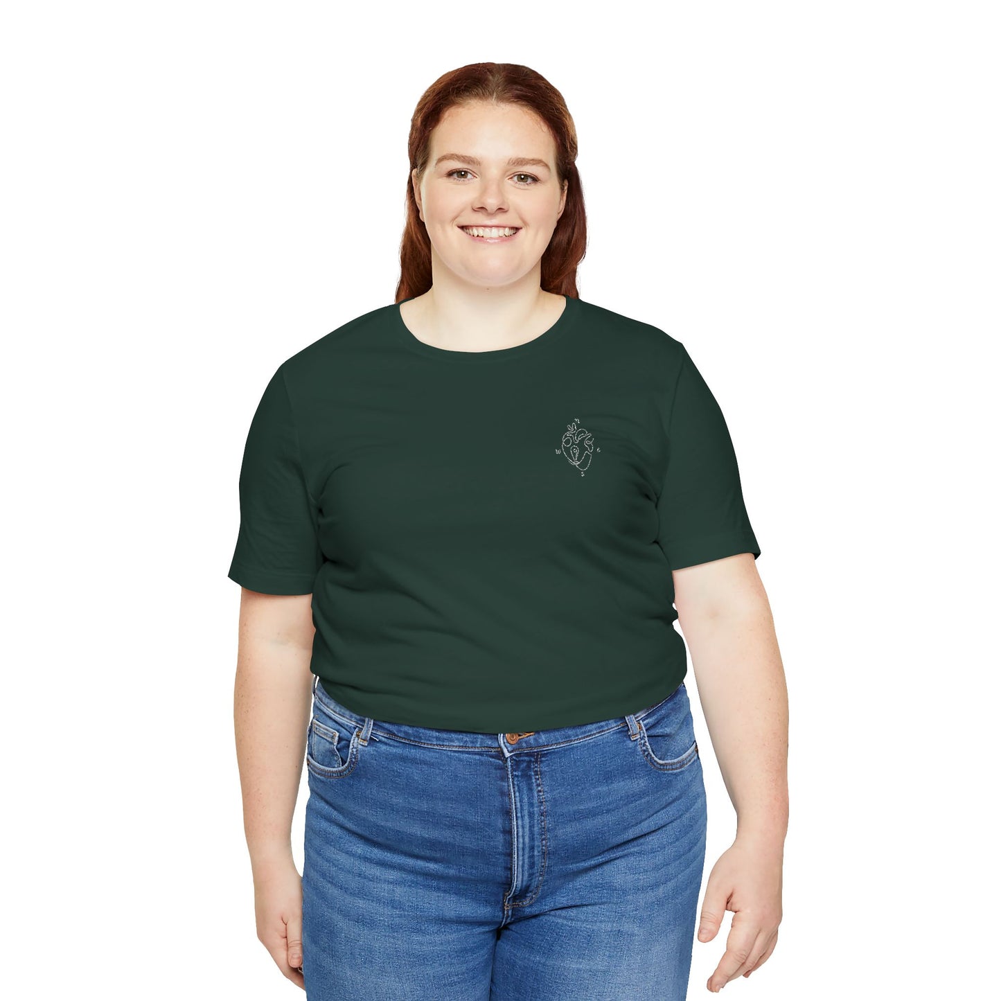 Heartled Jersey Short Sleeve Tee- Embroidery