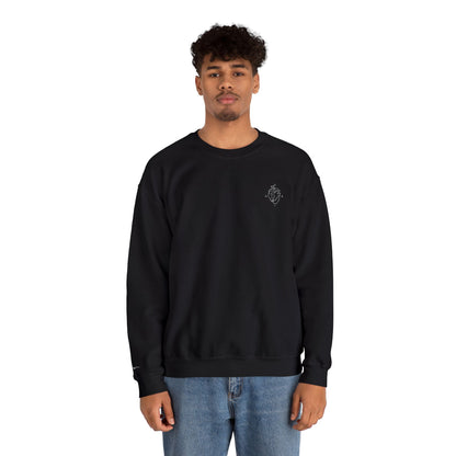 Heartled Crewneck Sweatshirt-Embroidery (Heavy Blend)