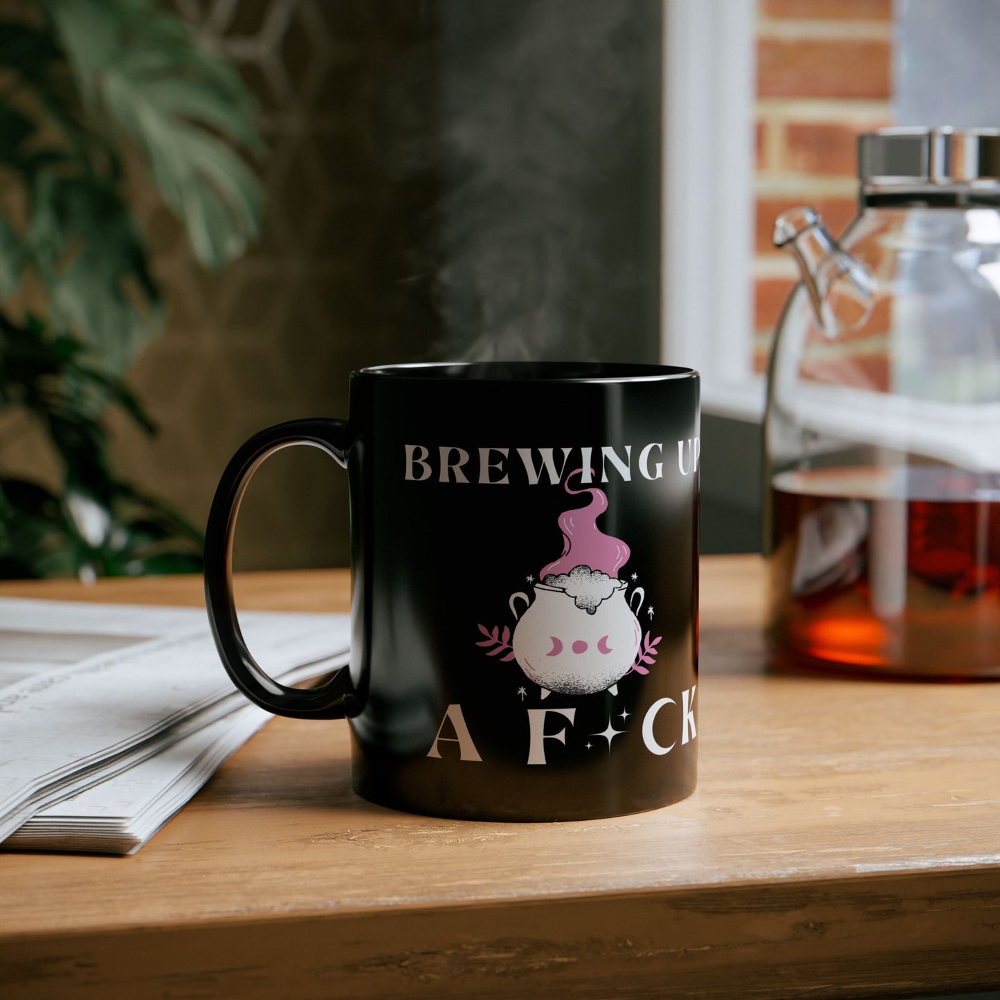 Brewing Up A F*ck Black Mug (11oz, 15oz)