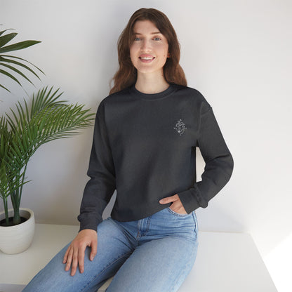 Heartled Crewneck Sweatshirt-Embroidery (Heavy Blend)