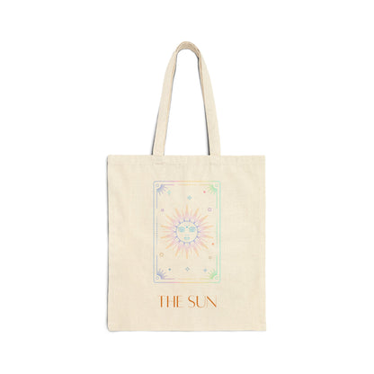 Iridescent Sun & Moon Tote Bag- Black & Beige