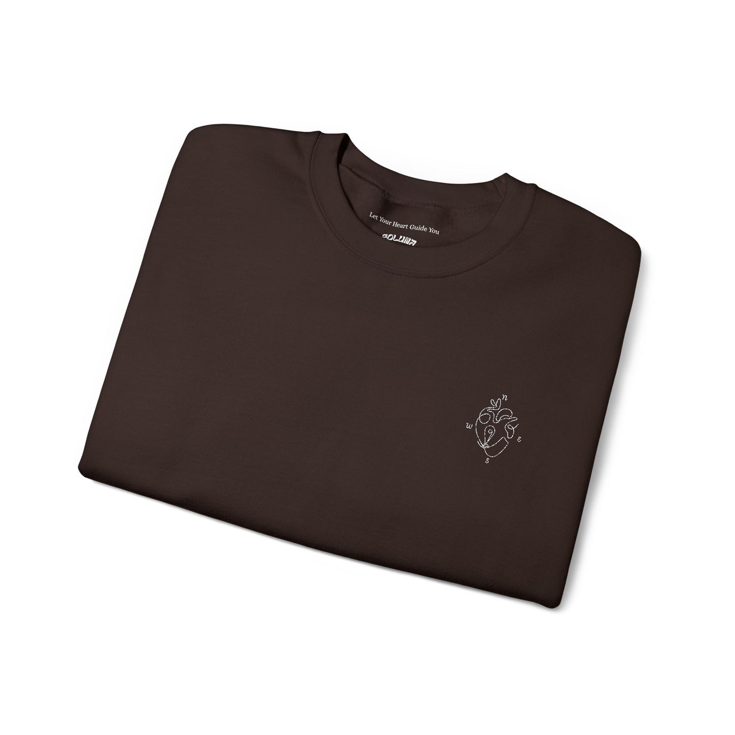 Heartled Crewneck Sweatshirt-Embroidery (Heavy Blend)