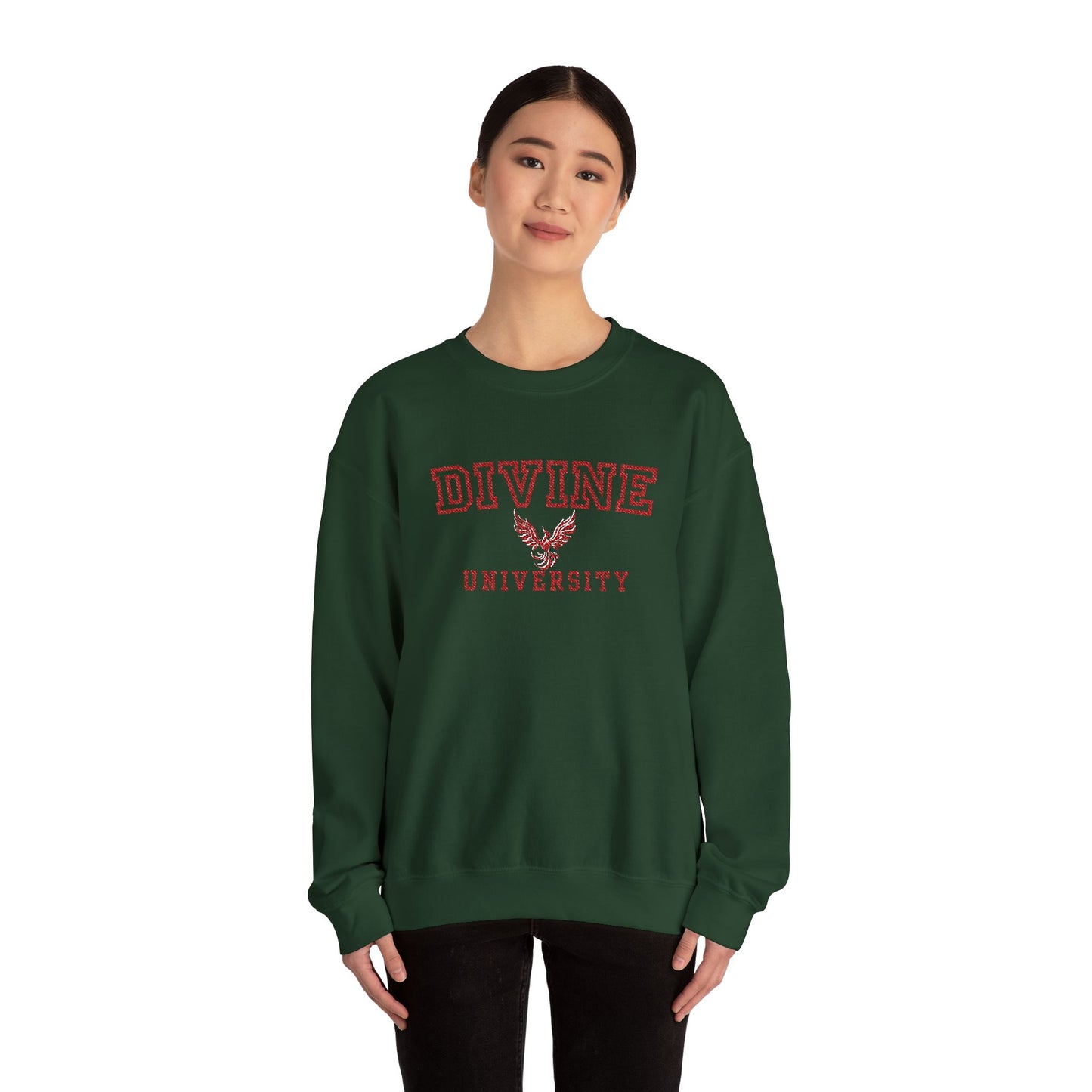 Divine University - Phoenix Rising Embroidery Crewneck Sweatshirt