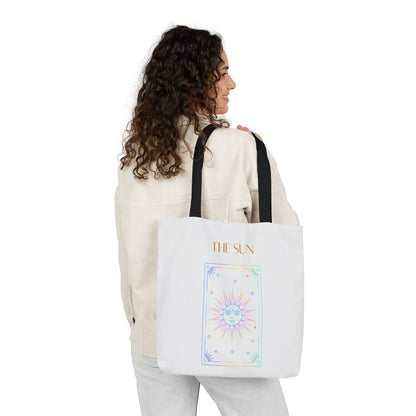 Iridescent Sun & Moon -Canvas Tote Bag, 5-Color Straps