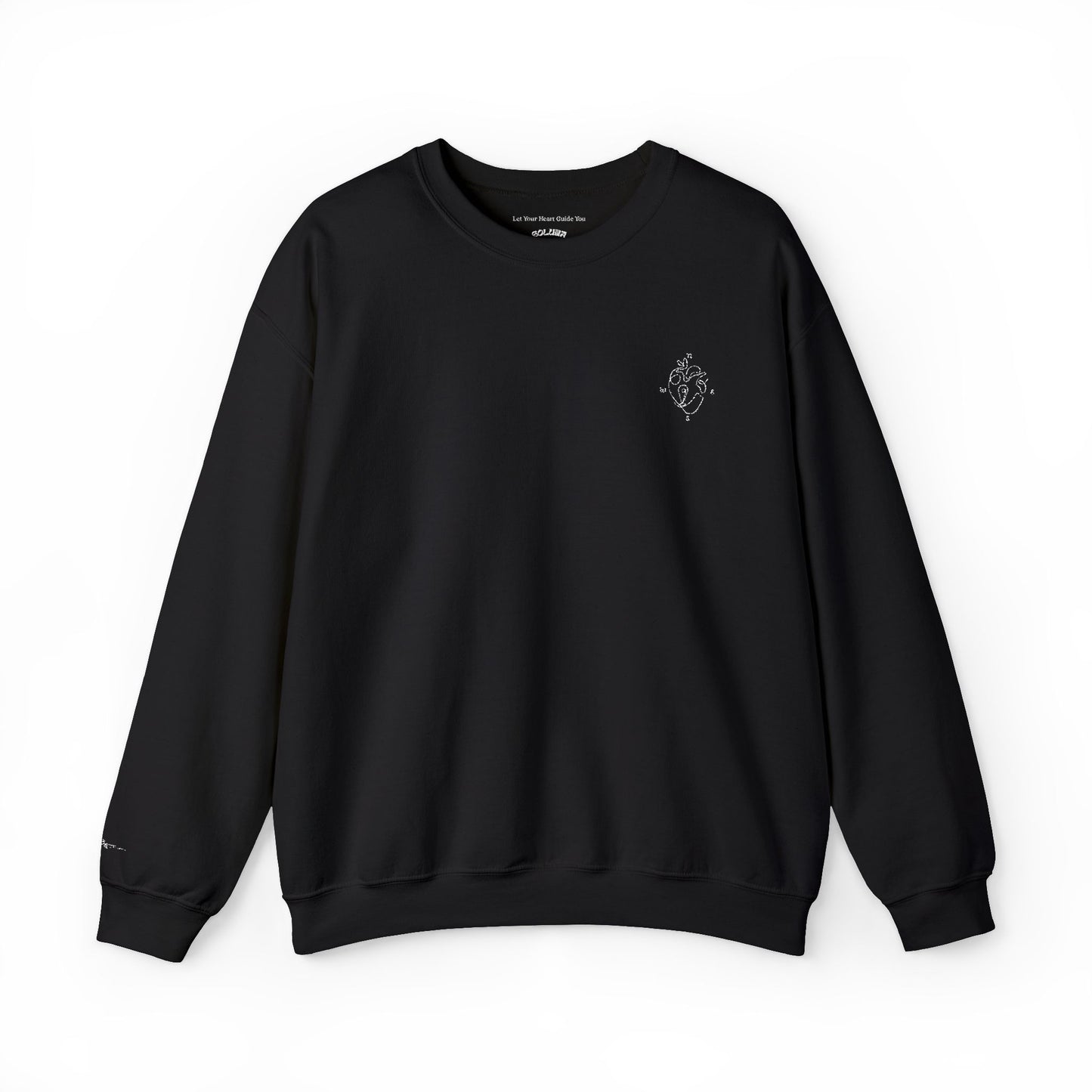 Heartled Crewneck Sweatshirt-Embroidery (Heavy Blend)
