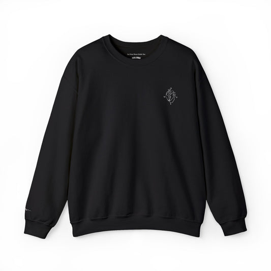 Heartled Crewneck Sweatshirt-Embroidery (Heavy Blend)