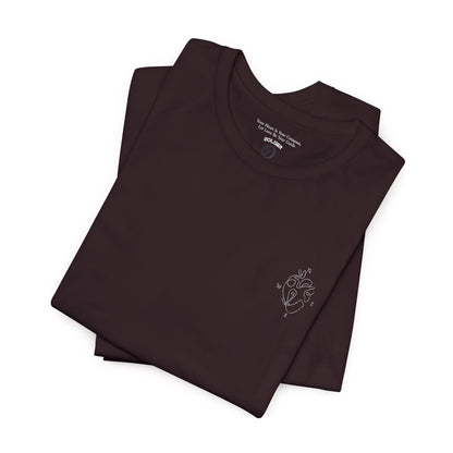 Heartled Jersey Short Sleeve Tee- Embroidery