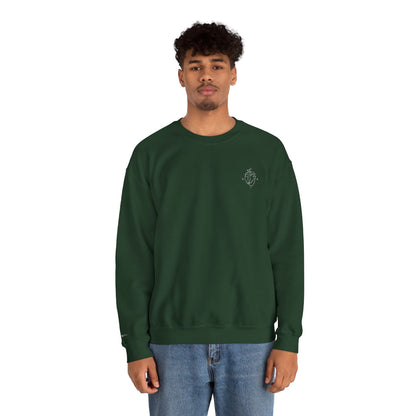 Heartled Crewneck Sweatshirt-Embroidery (Heavy Blend)