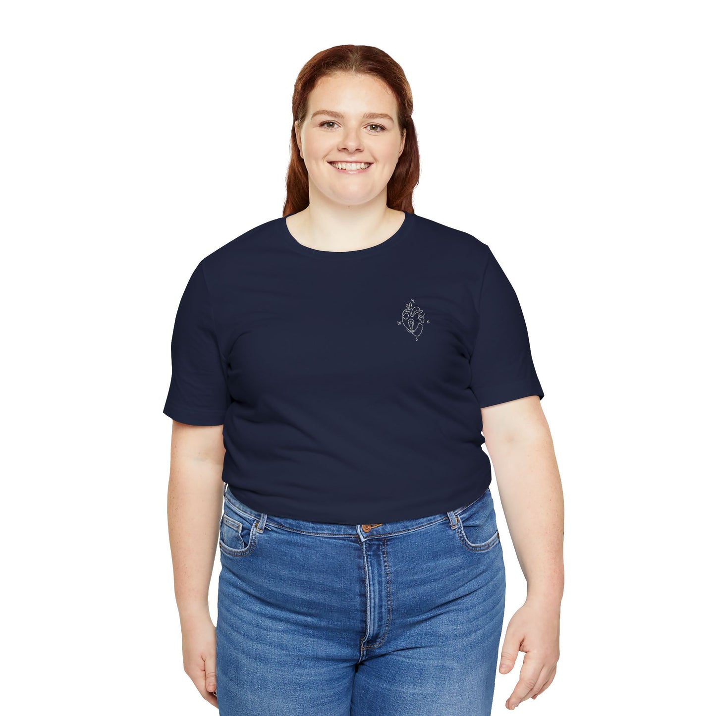 Heartled Jersey Short Sleeve Tee- Embroidery