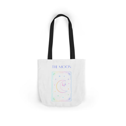 Iridescent Sun & Moon -Canvas Tote Bag, 5-Color Straps