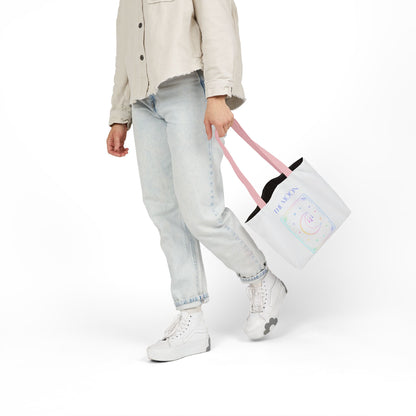 Iridescent Sun & Moon -Canvas Tote Bag, 5-Color Straps