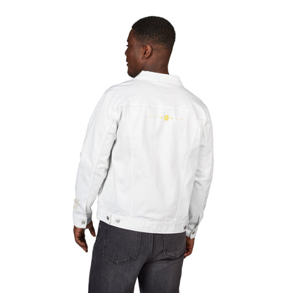 Sun & Moon Eclipse Denim Jacket ( Gold Embroidery)