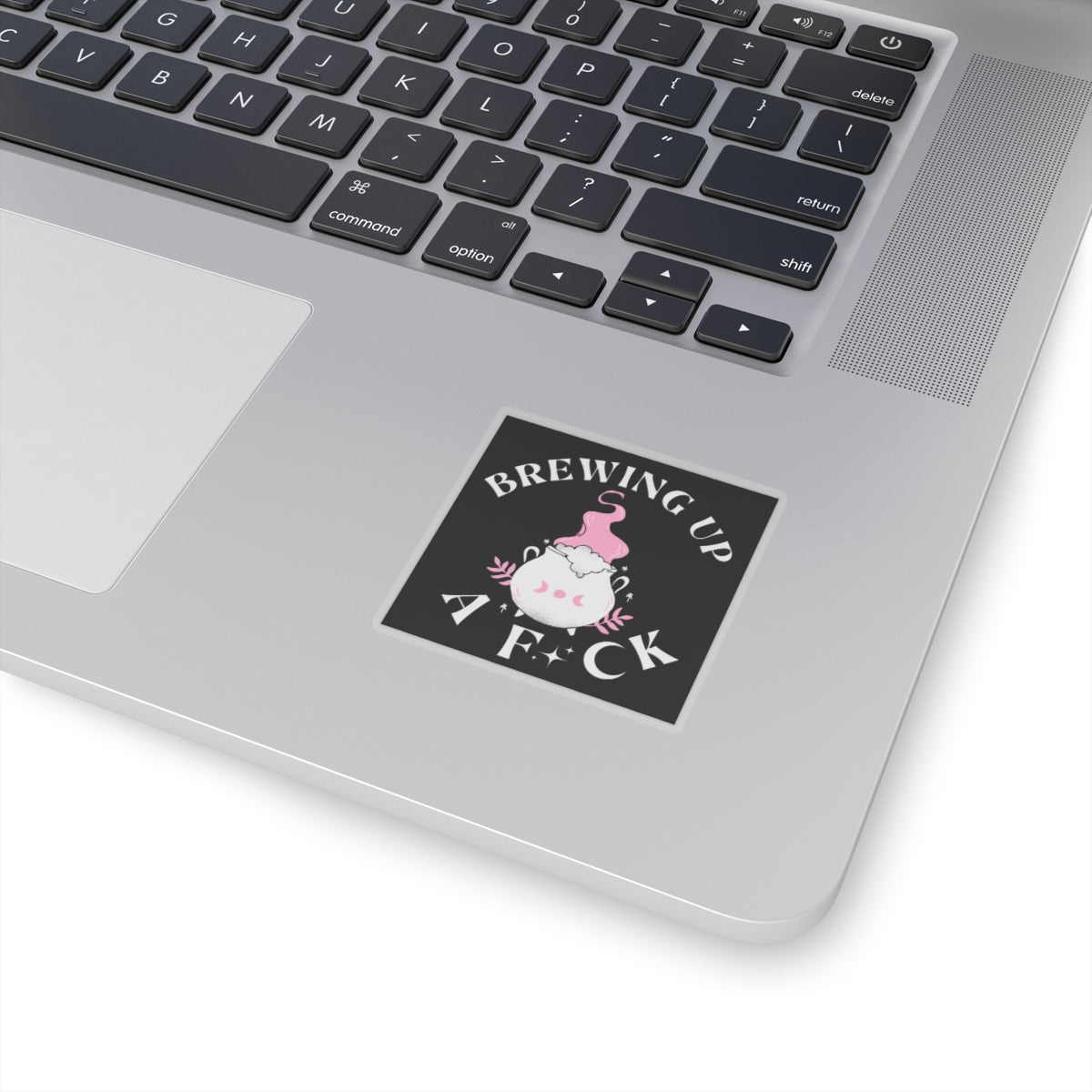 Brewing Up A F*ck- Funny Witchy Kiss-Cut Stickers, Cute Witch Stickers, Laptop Decals, Gift for Witches, Spooky Decor, Halloween Vibes