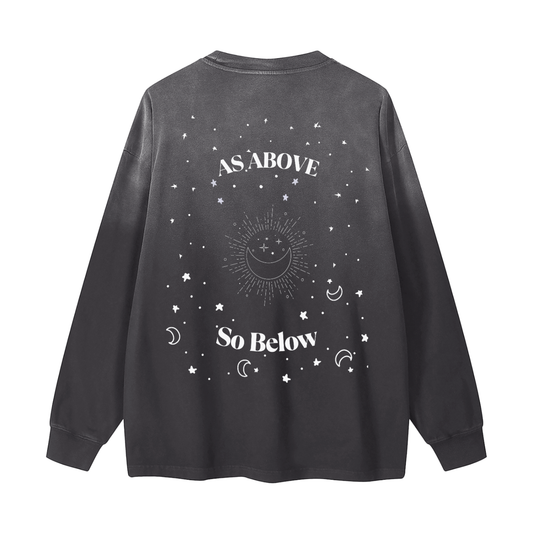Gradient As Above So Below- Long Sleeve Tee