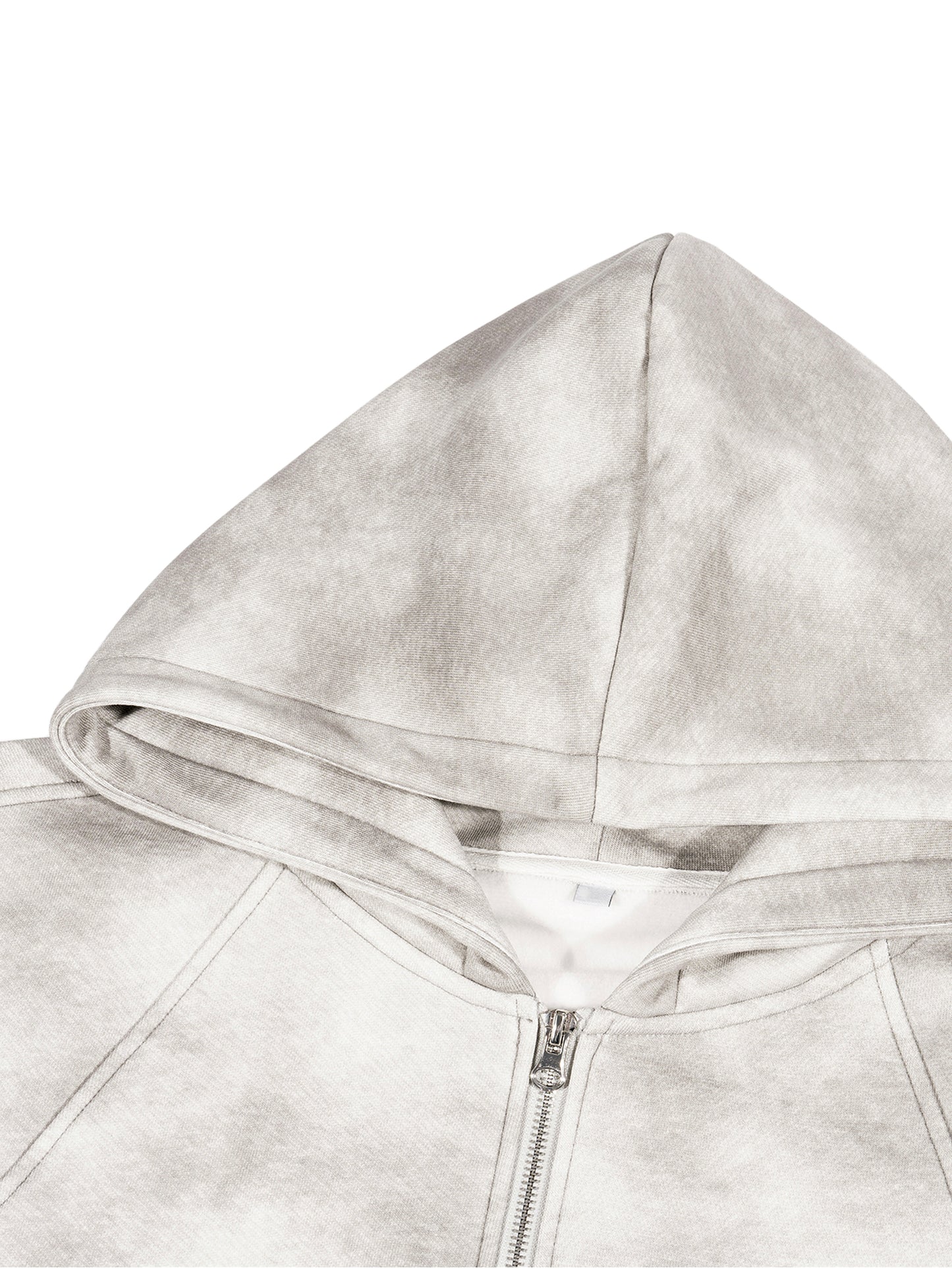 Silver Cloud- Zip-up Fleece Hoodie