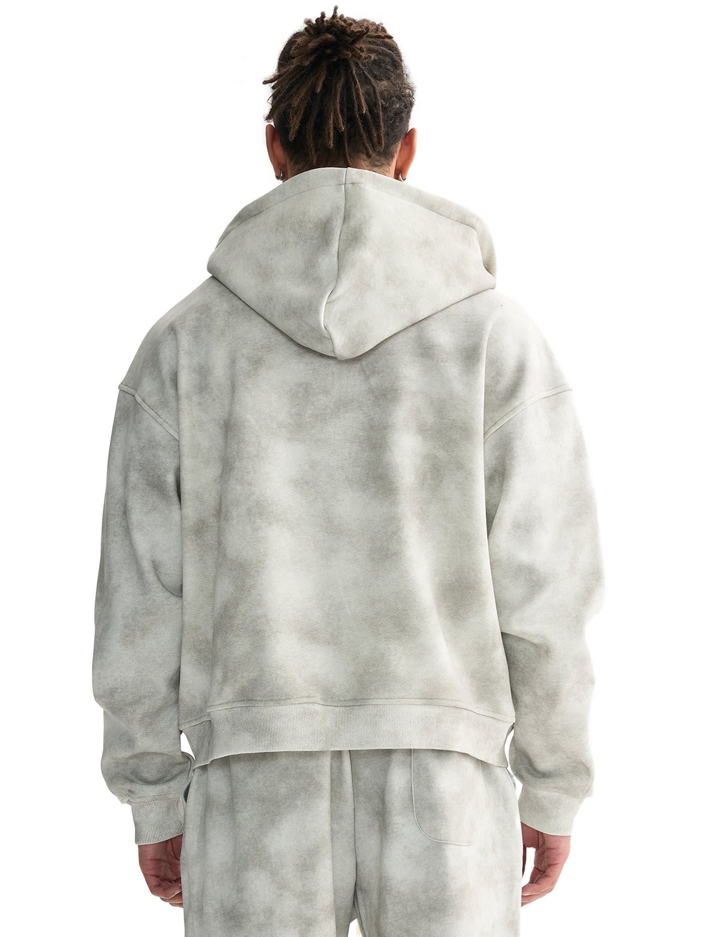 Silver Cloud- Zip-up Fleece Hoodie