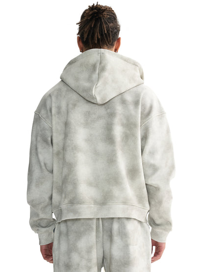 Silver Cloud- Zip-up Fleece Hoodie