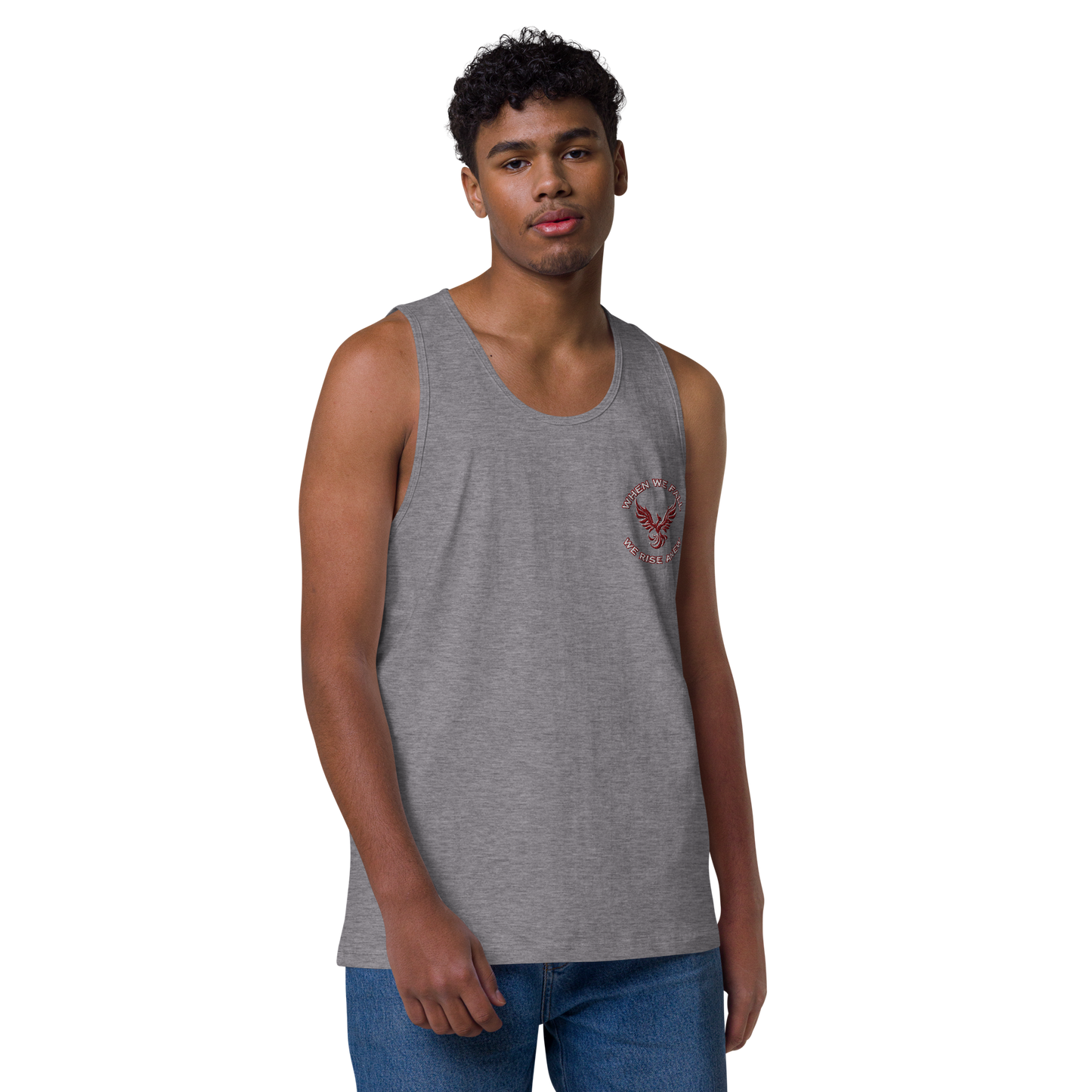 Phoenix Rising Mantra Embroidery - Tank Top