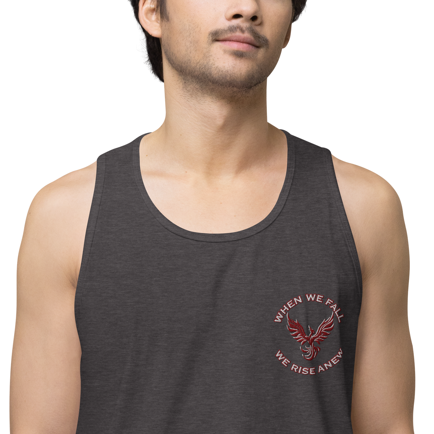 Phoenix Rising Mantra Embroidery - Tank Top