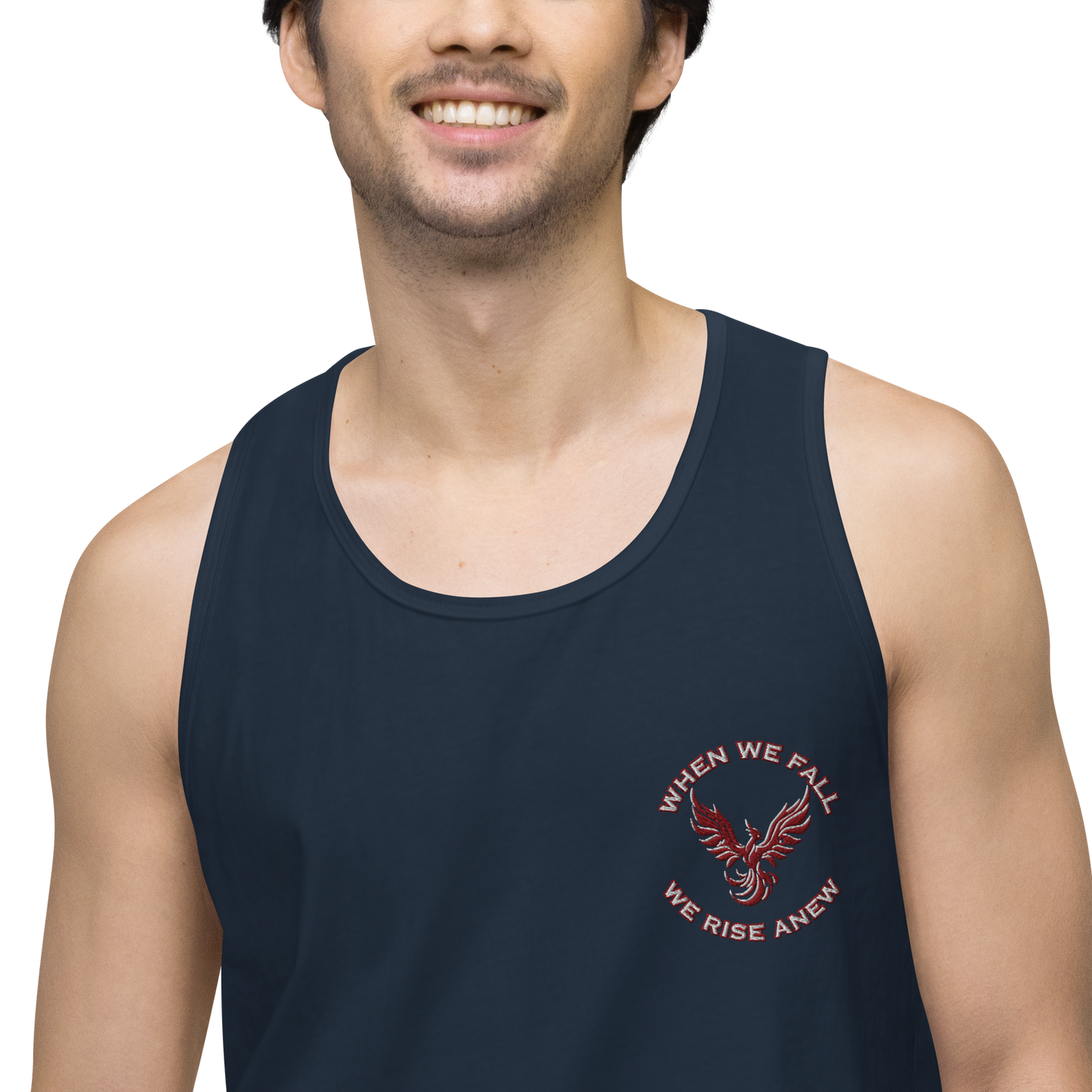 Phoenix Rising Mantra Embroidery - Tank Top