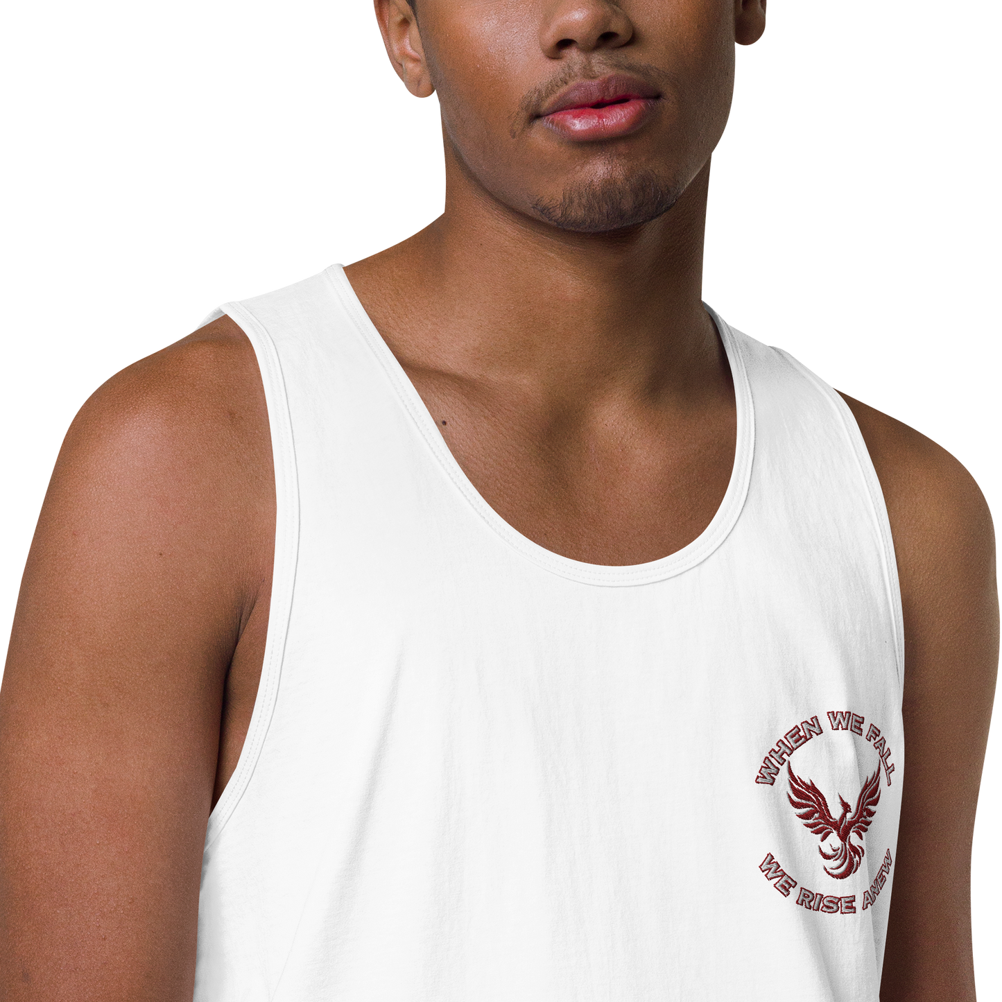 Phoenix Rising Mantra Embroidery - Tank Top
